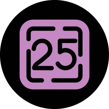 25 saatlik bir ikon. Web için 24 saat vektör simgesinin özet çizimi