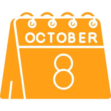 Ekim takvim simgesi vektör tasarımı