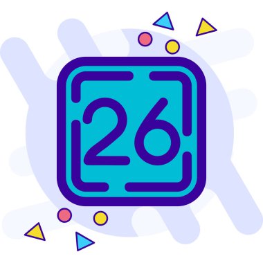 24 tarih simgesi vektör çizimi tasarımı