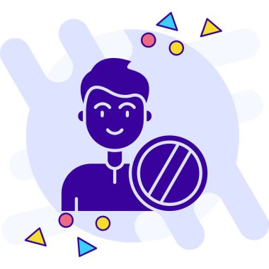 Büyüteci olan bir adamın vektör çizimi