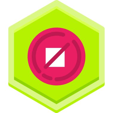 Rozet rozet simgesi doldurulmuş taslak biçimi