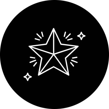 Modern yıldız simgesinin vektör çizimi