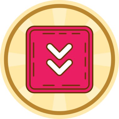 Tamam. Web simgesi basit illüstrasyon