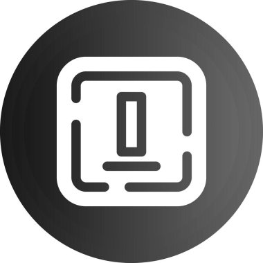 Tek harfli simgenin vektör illüstrasyonu, teknoloji simgesi