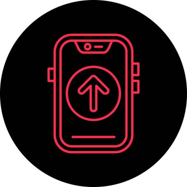 Moda biçimi izole edilmiş arka planda cep telefonu simgesi