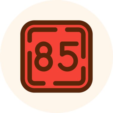 Bir 6 6 simgesinin vektör illüstrasyonu