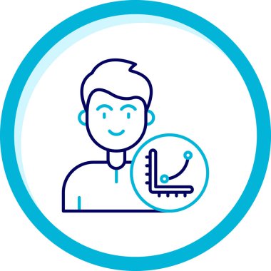 Bir doktor simgesinin vektör çizimi