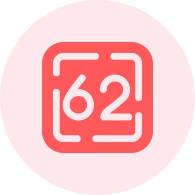 6 numaralı simge, vektör illüstrasyonu