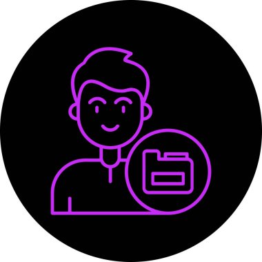 Elinde kahve poşeti olan bir adamın vektör çizimi.