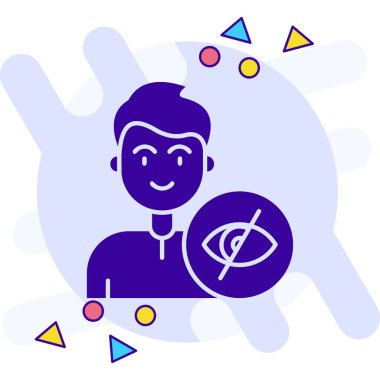 Bir insanın modern simgesinin vektör çizimi