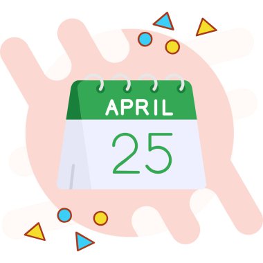 Takvim simgesi, vektör çizimi