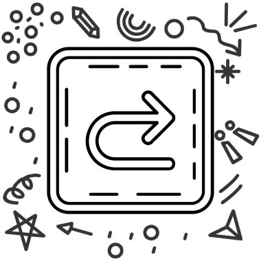 özet biçiminde yön ok yönü simgesi