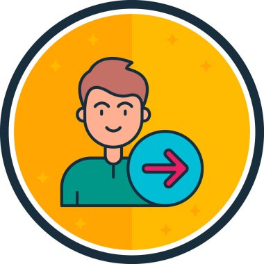 Adamım. Web simgesi basit illüstrasyon