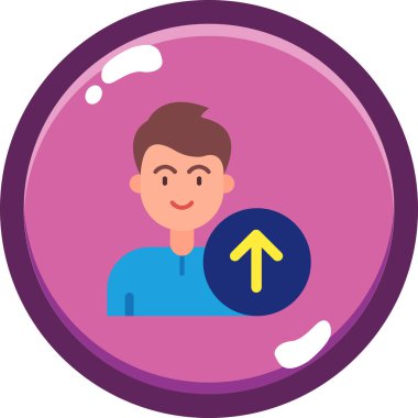 Avatar erkek simgesi rozet stili