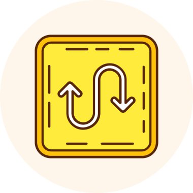 Beyaz arkaplanda ana çizgi ok simgesi izole edildi. Ok ucu sembolü. Navigasyon işaretçisi işareti. vektör