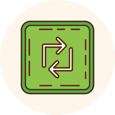 ok vektörü düz renk simgesi