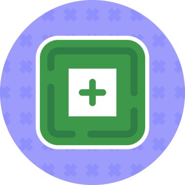 Modern b 'nin vektör çizimi tıbbi simge eksikliği