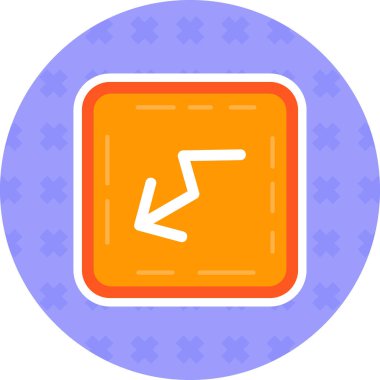 Ok. Web simgesi basit illüstrasyon