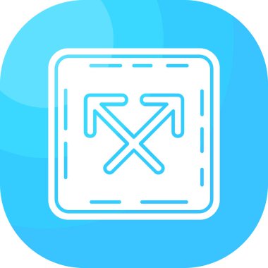 Mavi çizgi ok simgesi beyaz arkaplanda izole edildi. vektör illüstrasyonu