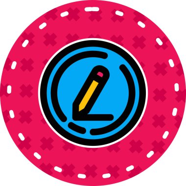 Bir kalem simgesinin vektör illüstrasyonu