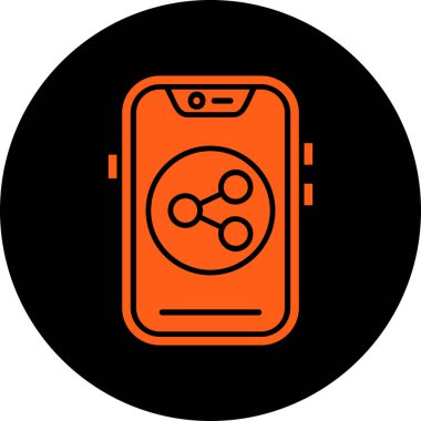 Mobil simgenin vektör illüstrasyonu