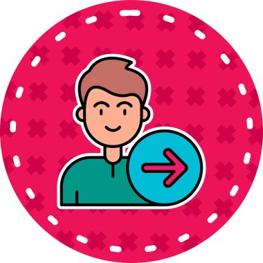 Taşaklı bir adamın vektör çizimi