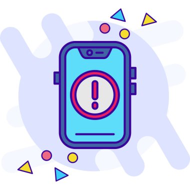 akıllı telefon saat vektör illüstrasyon tasarımı