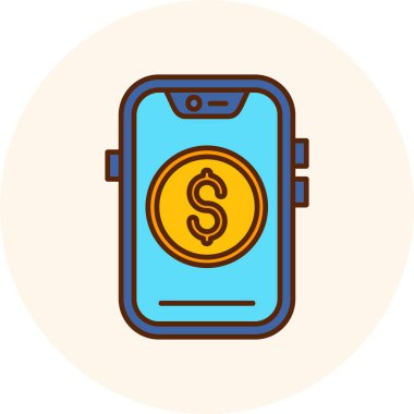 Para para simgesi olan akıllı telefon