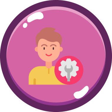 Balon vektör illüstrasyonlu bir adam