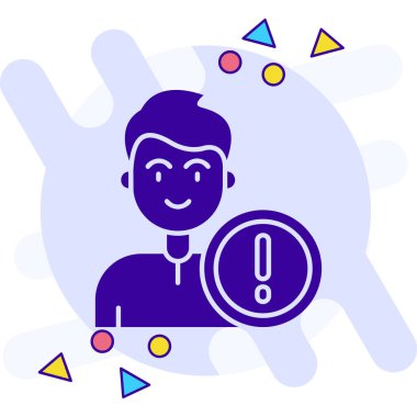 Erkek avatar. Basit illüstrasyon