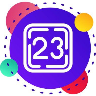 beyaz arkaplanda izole edilmiş renk çizgisi takvimi simgesi. olay sembolü. Mutlu yıllar. Değişken rastgele dinamik şekiller. vektör