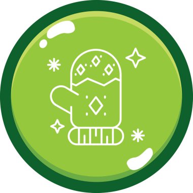 Yeşil bir noel simgesinin vektör çizimi