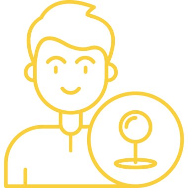 avatar erkek simgesi ana hatları biçiminde