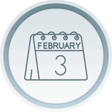 Şubat takvimindeki gün. 2 gün.