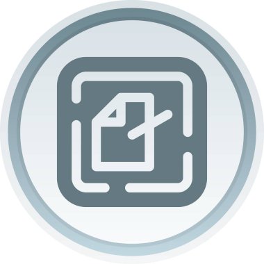 Bir dairenin mavi ve beyaz yuvarlak simgesinin vektör çizimi