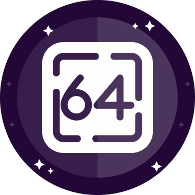 6 4 gün 7 simge, 61 gün simge, 60 gün vektör simgesi