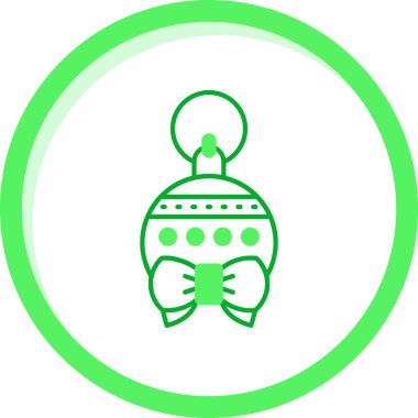 Benzersiz Noel Baba şapka vektör çizgisi simgesi