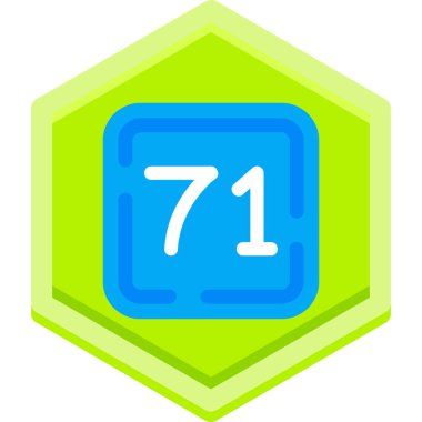 Moda stili izole edilmiş arkaplanda 7 numaralı simge