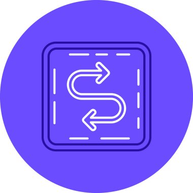 Yön ok simgesi, vektör illüstrasyonu