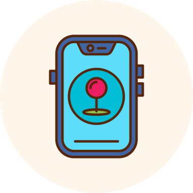 Akıllı telefon. Web simgesi basit illüstrasyon