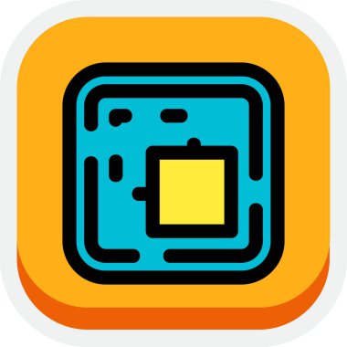 bir sembol, kare, kare, yuvarlak kare düğmeli taslak kare düğme