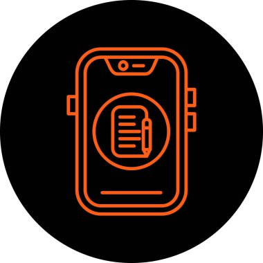 Cep telefonu simgesi, vektör illüstrasyonu