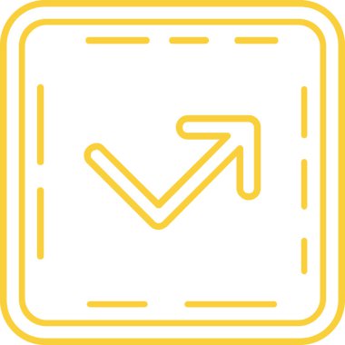 ok ana hatlar biçiminde simge aşağı