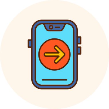 Akıllı saat vektör illüstrasyon tasarımlı akıllı telefon