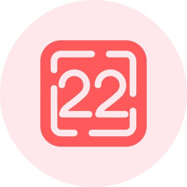 24 tarih simgesi, basit vektör tasarımı