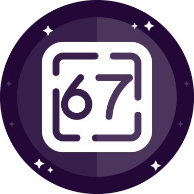 Moda tarzında izole edilmiş altı numaralı simge