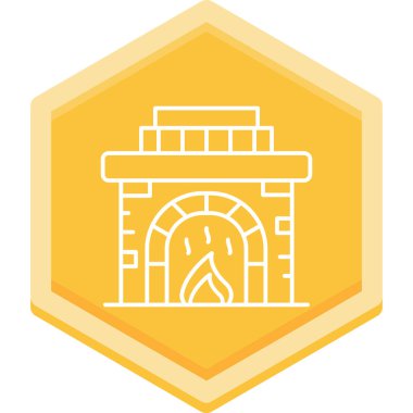 Bir bina simgesinin vektör illüstrasyonu