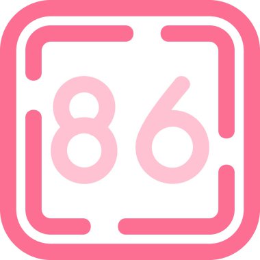 988 pembe simge, beyaz arkaplanda izole edilmiş.