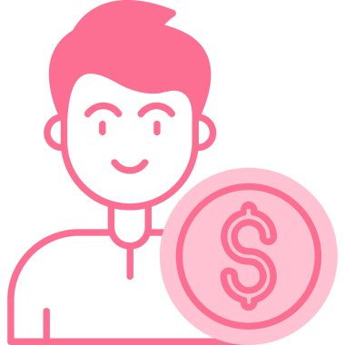 Para için. Web simgesi basit illüstrasyon