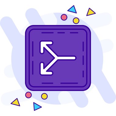 Tek bir sağ ok simgesinin vektör illüstrasyonu